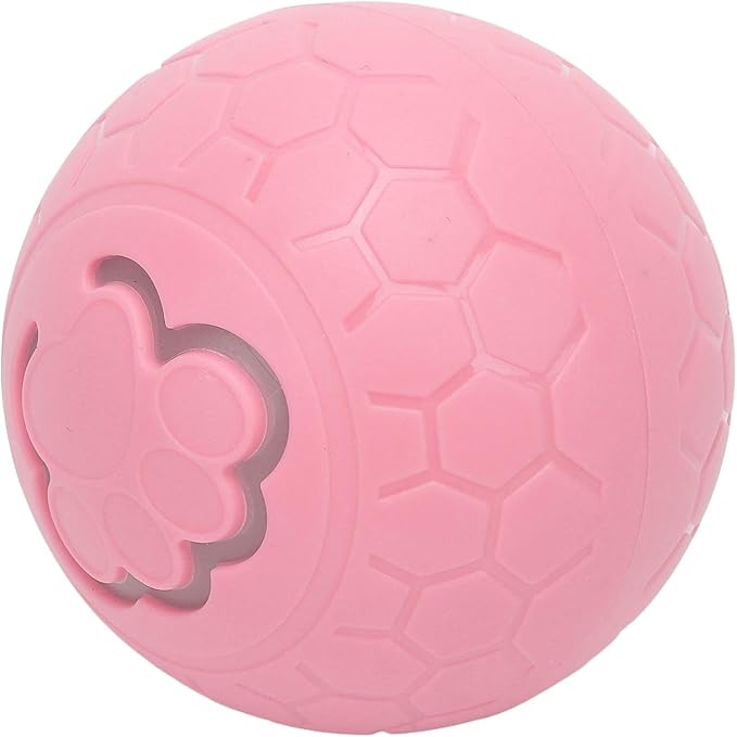 CHICIRIS Interactive Pet Toy Ball, Bite Automatic Rolling Ball for Dogs Cats with Intelligent Design, Lightweight and Portable for Exercise Playtime (Pink)