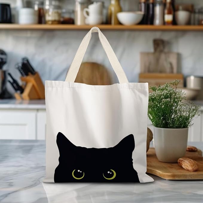 Canvas Tote Bag Aesthetic,Zoon Cow Dog Cat Tote Bag,Gifts for Women Canvas Tote Bags