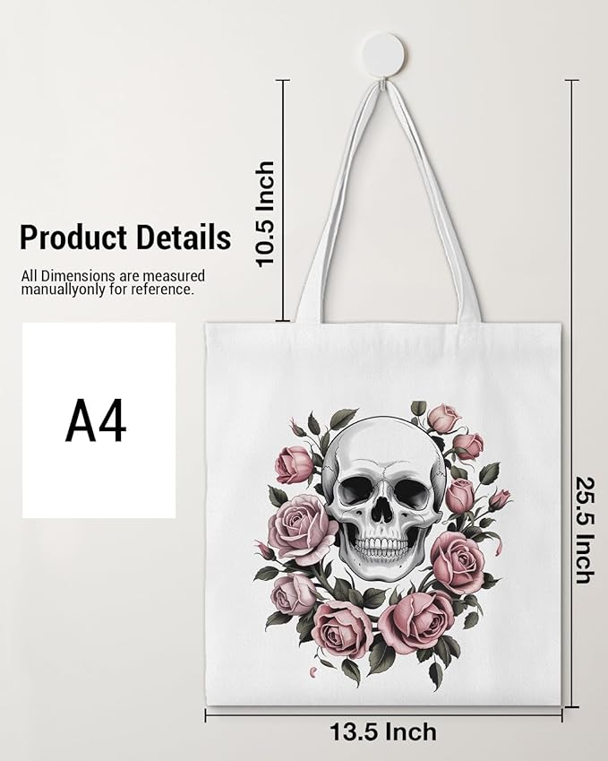 Canvas Tote Bag for Women Aesthetic Reusable Grocery Shoulder Bag for Shopping Work Travel Beach Teacher-05