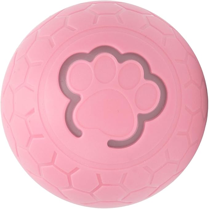 CHICIRIS Interactive Pet Toy Ball, Bite Automatic Rolling Ball for Dogs Cats with Intelligent Design, Lightweight and Portable for Exercise Playtime (Pink)