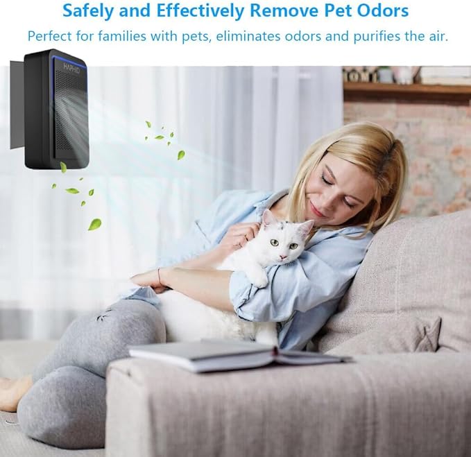 Cat Litter Deodorizer 99%, Pet Odor Eliminator for Strong Odor with Catalyst Filter, Air Purifier Plug In Air Freshener for Home & Pets Litter Box Room Wardrobe Toilet Shoe Cabinet (1-Pack）