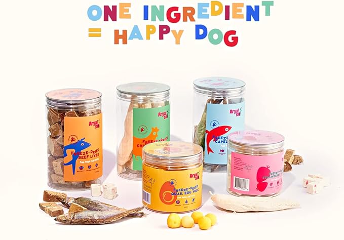 Arya Sit! - Freeze-Dried Single Ingredient Treats (Chicken Breast) for Dogs and Cats - Lean Protein · Grain‑Free & Low‑Calorie · Great for Sensitive Tummies & Weight Control