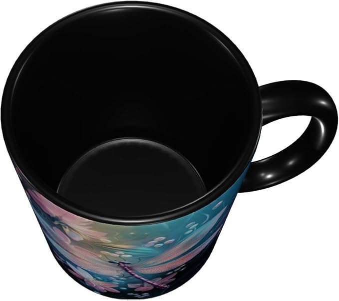Dragonfly Coffee Mug 11oz Ceramic Tea Cup With Handle Funny Porcelain Mugs for Women Dishwasher Microwave Safe