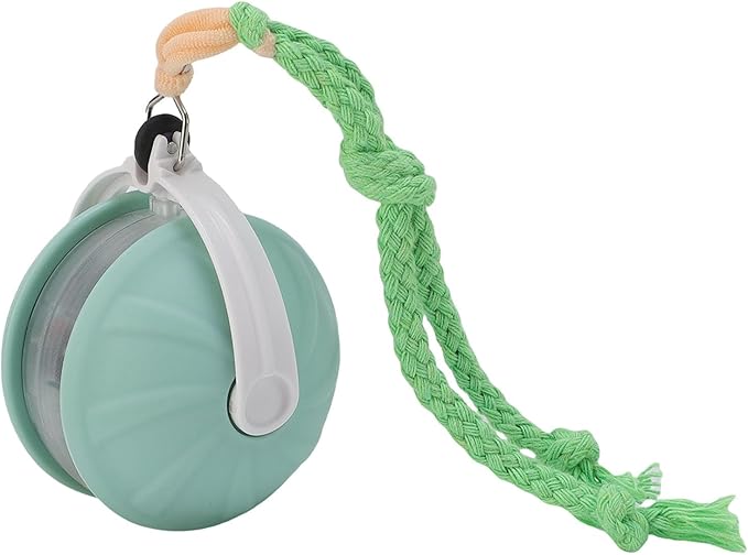 Interactive Cat Toy Ball, Automatic Moving Rolling Smart Pet Ball with Obstacle Avoidance, for Cats and Small Dogs (Green)