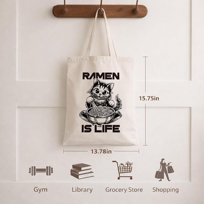 Cute Animal Tote Bag, Animal Lover Gift, Canvas Tote Bag for Women, Reusable Shopping Bags for Casual Shopping Work