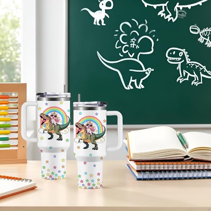 Dinosaur Tumbler with Straw 40oz, Dinosaur Gifts for Kids and Adults Girls Boys, Dino Birthday Christmas Decorations, Presents for Dinosaurs Lovers, Dino Gifts for Girls