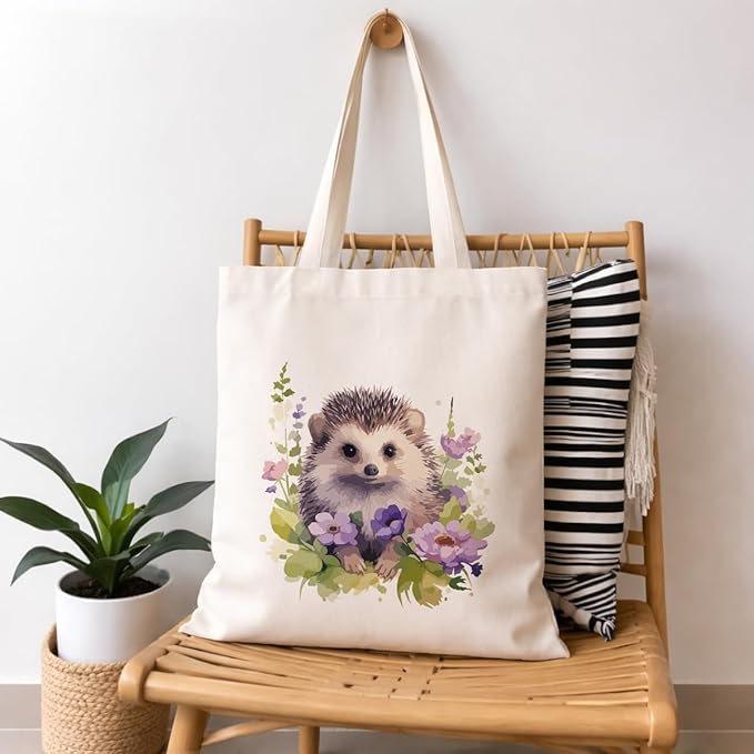 Cute Animal Tote Bag, Animal Lover Gift, Canvas Tote Bag for Women, Reusable Shopping Bags for Casual Shopping Work