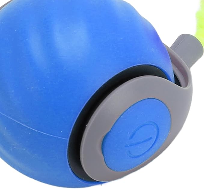 Smart Interactive Cat Ball Toy, Automatic Self Rolling, with Sound, Teeth Grinding, Bite Tough Plastic, Prevents Boredom, for Kittens, Self Play Cat Toy (Blue)