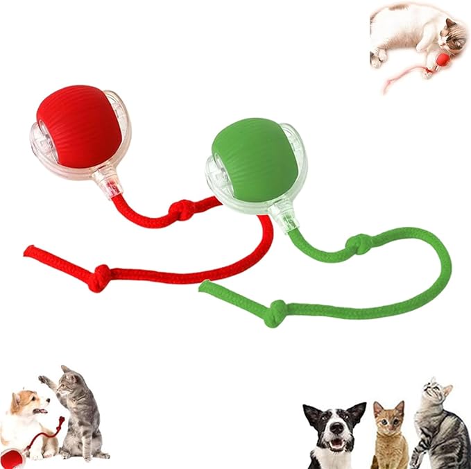 Vocal Dog Ball, Smart Motion Pet Ball, Interactive Cat Toys for Indoor Cats, Automatic Dog Toys, Rolling Balls Dog Toy, 360 Smart Automatic Electric DogBall Toy for Dogs and Cats