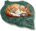Cat Mat Self Warming Cat Bed 26"x20" Leaf Shaped Cotton Soft Warm Pet Pad Blanket for Indoor Bed Couch Sofa Floors Cat and Dog (Green)