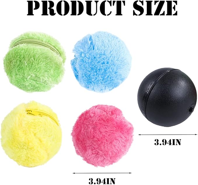 Active Rolling Ball for Dogs - Self Moving, Automatic, Electric, Funny Chew Plush Toys for Cats & Dogs