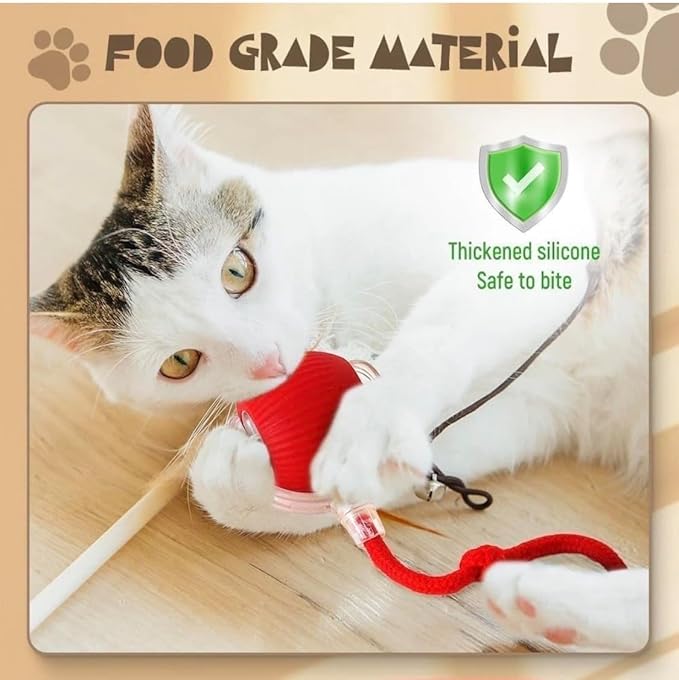 Interactive cat Toy Ball Chaser led recharable USB (Grey)