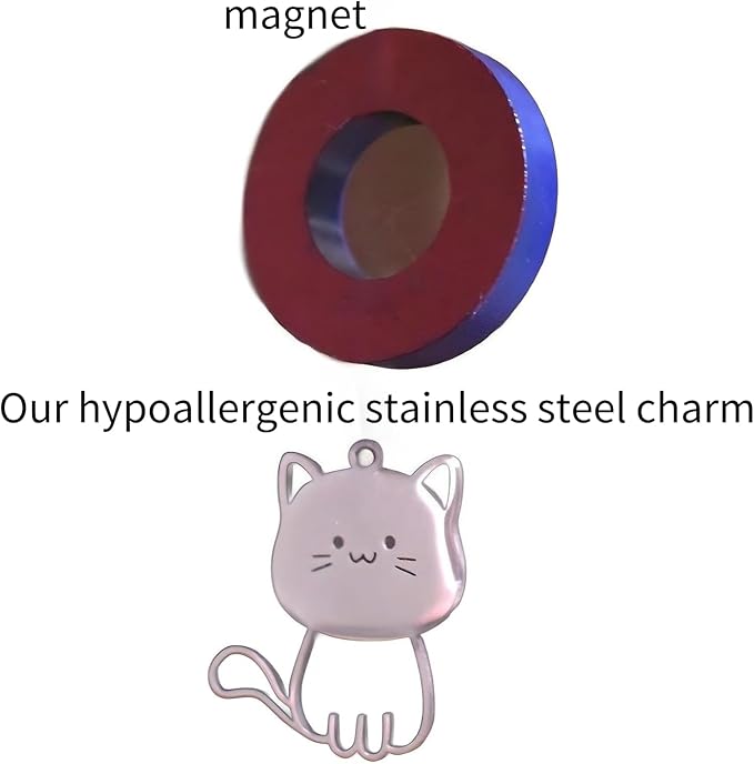 Purse Charms bag handbag Backpack Wallet Stainless Steel Kawaii Cat Cute Keychain for Women Men Kids Girls Teens Dad Mom Lovers Gifts Aesthetic car Keys Keyring
