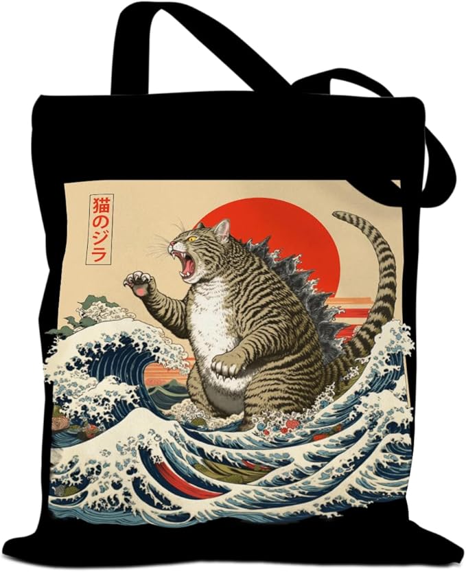 Cute Axolotls Cat, Moon Witch Series Inspirational Quotes Grocery Bags Gifts for Women