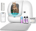 PETKIT 2025 Upgraded Automatic Cat Litter Box 2-Way Odor Remover & 20 Trash Bags,App Control Smart Robot with Anti-Scratch Inner Mat, Self-Cleaning Cat Litter Box True Integration & Structure Safety