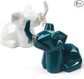 PUDDING CABIN 2 Pack Elephant Ring Holder Figurines Wedding Gifts for Couples Cute Table Desk Preppy Room Decor Elephant Gifts for Women Mom Mothers Day Birthday Christmas