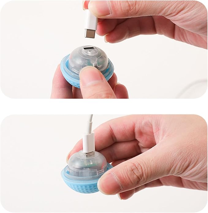 PANGBOER Lightup Cats Toy Ball with Automatic Rolling and Chewproof Design Teaser for Pet Dog Cats Indoor Entertainment Automatic Rolling Ball Pet