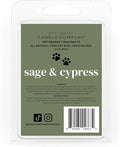 Sage and Cypress | Pet Safe Wax Melts | All Natural Soy | Non-Toxic | Dog Friendly | Vet Approved | Long Lasting Home Fragrance | Pet Odor Eliminator | Clean Burning Wax Cubes | Safe Air Freshener