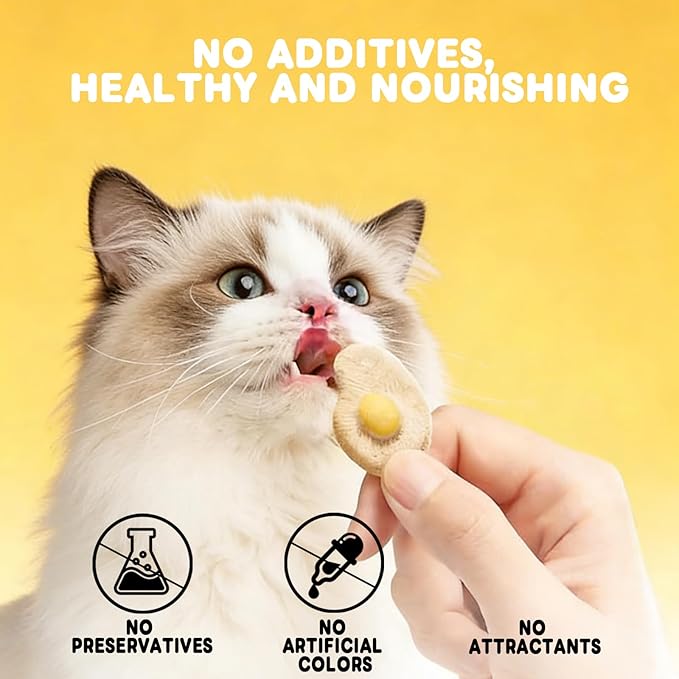 Freeze Dried Cat & Dog Treats, High Protein Cat Treats with Real Chicken, Added Goat Milk, Organic Pumpkin, Egg Yolks, and Fish Oil -Supports Immunity & Gut Healthy for Kitten Snack, 2.47oz