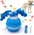 Moving Interactive Dog Toy - Automatic Rolling Wobble Ball for Indoor Play, Keeps Aggressive Chewers Busy, Interactive Fetch Toy for Small & Large Dogs, Puppies, and Adult Cats (Blue)