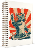 KDHTY Cute Cat Planner Journal Spiral Notebook for Teen Girls,Cat Stationary for Women Girls,Cats Diary School Notebooks for School Aesthetic,Cat Lover Gifts for Women,Hardcover Lined Notebook 5.5 x 8.3
