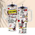 True Crime Gifts for Women Men - 40oz Funny Crime Scene Tumbler, Stainless Steel Travel Mug for Horror Podcast Fans, Crime Junkie Merch, Christmas Birthday Detective Lover Gift