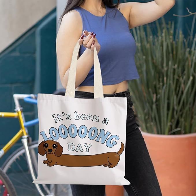 Canvas Tote Bag Aesthetic,Zoon Cow Dog Cat Tote Bag,Gifts for Women Canvas Tote Bags