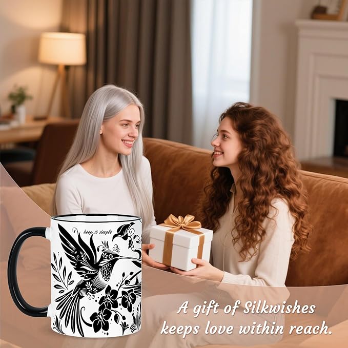 Hummingbird Gifts for Women 11Oz Hummingbird Mug, Mothers Day Birthday Gifts for Women, Boho Coffee Cup Birthday Gift, Graduation Gift, Ceramic Coffee Mugs Microwave & Dishwasher Safe