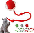 Interactive 2024 Upgraded Self Moving Dog/Cat Toys, 360 Automatic Rolling Ball Toy, Electric Dog Balls (Red)