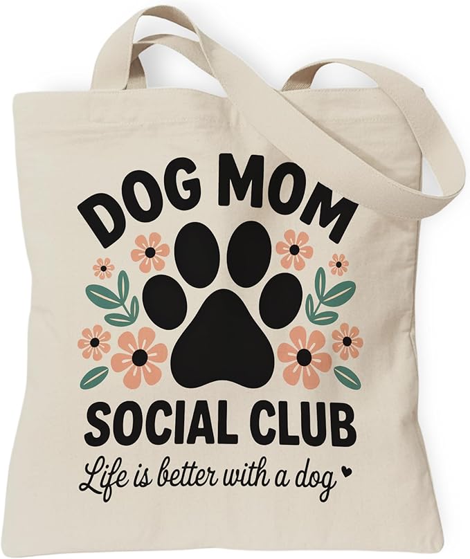 Pets Lover Gifts Tote Bag for Women, Dogs Cats Bee Aesthetic Canvas Bag with Inner Pocket