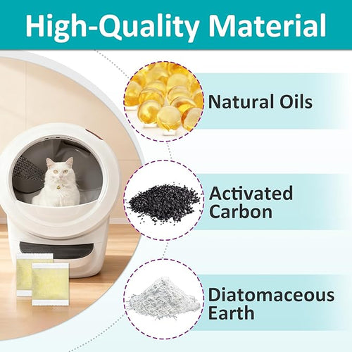 23 Pcs Odortrap Pod Refills, Eliminates Litter Box Odors Compatible with Multiple Cat Litter Boxes, Individually Packing Cat Litter Deodorizer Pods (Lemon Scent)