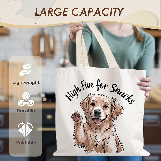 Canvas Tote Bag Aesthetic,Zoon Cow Dog Cat Tote Bag,Gifts for Women Canvas Tote Bags