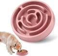 Pet Slow Feeder Bowl - Anti-Choking Maze Design, Universal for Dogs & Cats, Anti-Slip & Anti-Tip (Bowl-Pink)