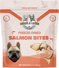 Benji & Louie Freeze Dried Salmon Bites for Dogs & Cats – Single Ingredient Treats, Grain-Free – 3 oz (85 g) (Salmon)