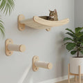 Cat Wall Shelf Bed Hammock with Sisal Stairs Set, Easy Install | 16 inch Stud Design | Holds up to 33 lbs | Indoor Shelf Lounge with Saftety Bar Designed in USA