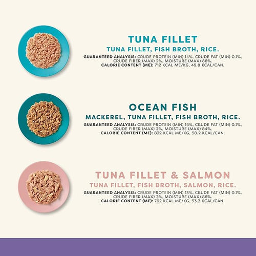 Applaws Natural Wet Canned Cat Food, Limited and Natural Ingredients, High Protein with No Artificial Additives, Variety Selection in Broth (36 x 2.47oz Cans)