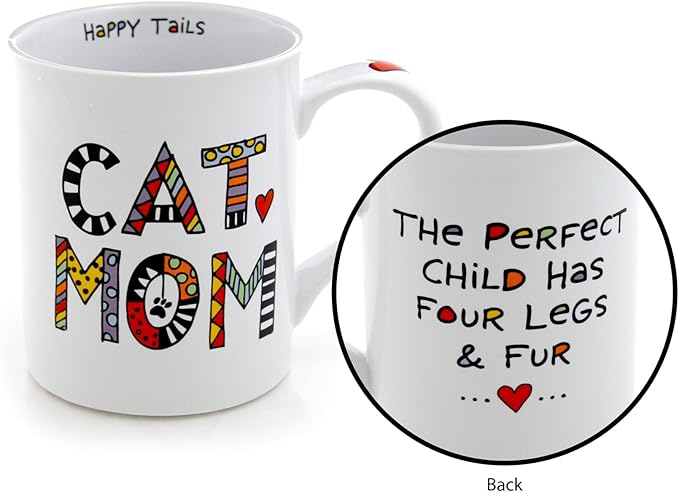 Our Name is Mud “Cat Mom” Porcelain Mug, 16 oz.