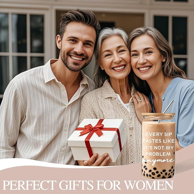 DHQH Retirement Gift for Woman 2026, Happy Retirement Gifts for Women Teacher Mom Nurse Aunt Grandma, Retirees Gifts with 16Oz Glass Cup