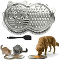 Stainless Steel Lick Mat for Dogs & Cats - 15"×10" Large Metal Dog Licking Mat, Chew Proof Slow Feeder Mat with Suction Cups for Puppy & Cat, Dishwasher Safe, Whisker-Friendly