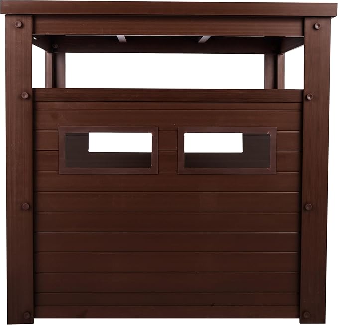 New Age Pet ECOFLEX Litter Loo Standard & Jumbo Sizes, 4 Colors, Moisture and Odor Resistant Enclosure & End Table, No‑Tools Assembly, 10 Year Warranty, Russet Brown, Jumbo