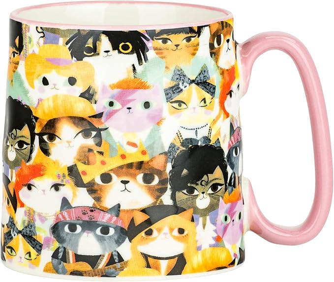 10 Strawberry Street Bella Rockstar Cat, Set of 4