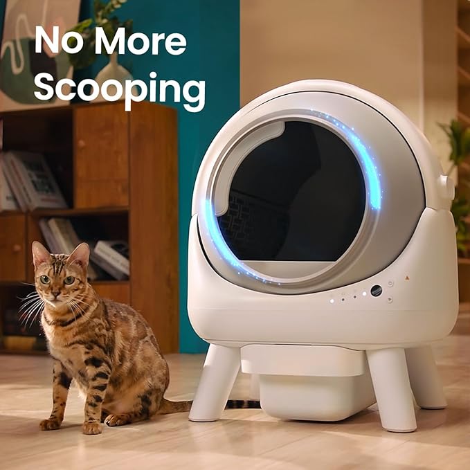 ELS PET Automatic Self Cleaning Litter Box for Multiple Cats with App Control and Litter Mat and Waste Bags