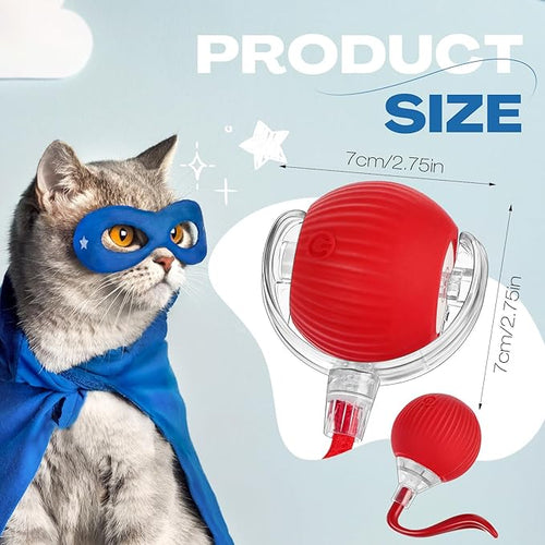 2 Pcs Interactive 360° Rolling Cat Dog Toy Ball, Electric Cats Ball Toy Smart Automatic Self Rolling Dogs Balls Smart Electric Toys for Dog Cat