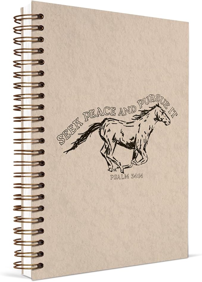 KDHTY Funny Vintage Horse Notebook Journaling,Vintage Bible Verse Christian Gifts for Women,Horse Gifts for Girls,Prayer Journal Bible Verse Notebooks for Note Taking Church Work,5.5 x 8.3
