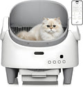 Open-Top Automatic Cat Litter Box, Self Cleaning Cat Litter Box with App Control & Weight Monitoring, 10.5L Large Capacity for Multiple Cats, Ultra-Quiet & Odor Control, 1 Rolls Refill Bags Included