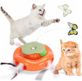 Interactive Cat Toy 3in1 Halloween Cat Toys Pumpkin Whack a Mole Cat Toy with Rotating Butterfly Cat Enrichment Battery Operated