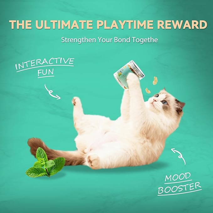 Soft Cat Treats Chicken & Catnip, Ultra-Thin Slices for Picky Cats & Sensitive Teeth, Easy Chew Grain-Free Snacks, Interactive Playtime Rewards, 3.2 oz