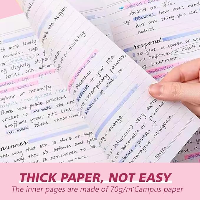 Cat Lined Notebooks for Work, 4 Pcs A5(8.26x5.7inch) College Ruled Notebook Journal for Women, Cute Notepads Journals for Writing, Cute Diary Stationary Cat Lover Gifts 6