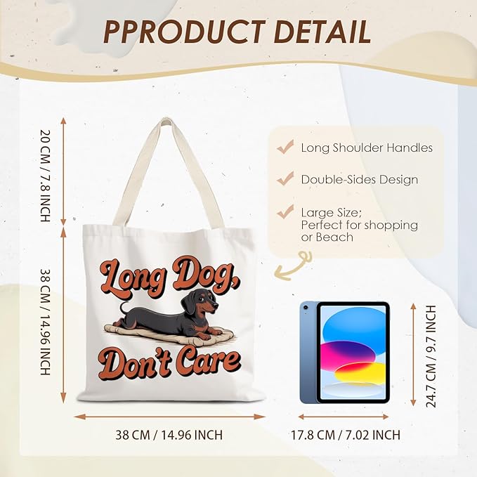 Canvas Tote Bag Aesthetic,Zoon Cow Dog Cat Tote Bag,Gifts for Women Canvas Tote Bags