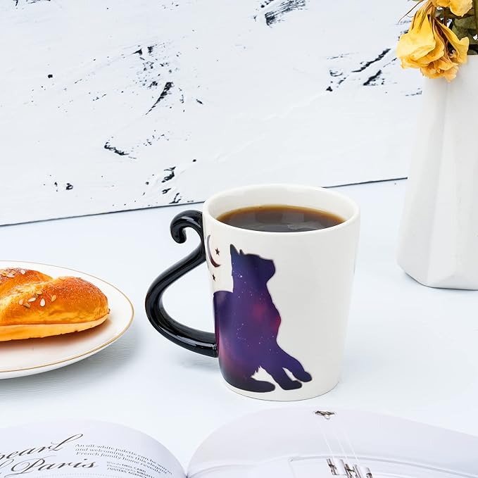 Color Changing Cat Coffee Mug for Cat Lovers - Mom Birthday Gifts for Women - Crazy Kitten Lady Mugs for Animal Lover Mom, Daughter, Sister, Aunt, Wife, Best Friends, BFF, Coworkers, Her - 12oz